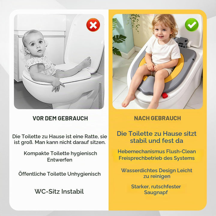 Toilettensitz für Babys, Lernkissen mit Saugnäpfen für Toilettensitz WC Sitz mit Rutschfesten Polste