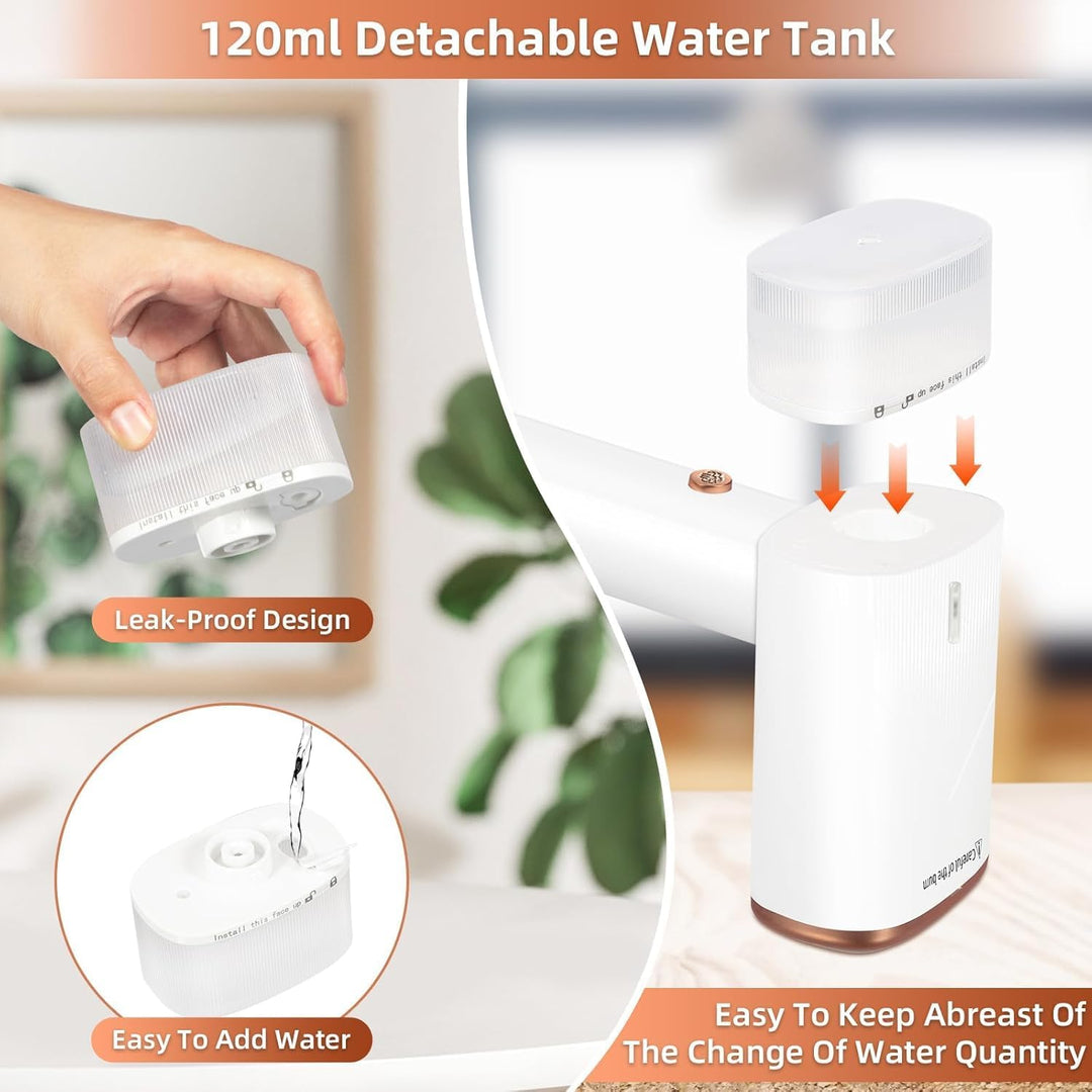 Dampfglätter Reise Steamer, 1000W Handsteamer für Kleidung mit 20s Schnellaufheizung, 360° Auslaufsc