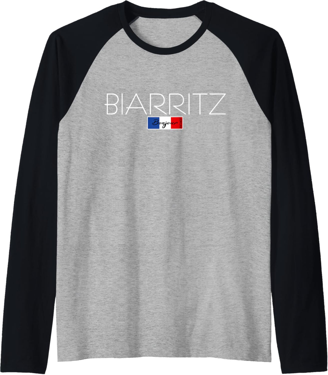 Biarritz Frankreich Urlaub Sommerparty weisse Schrift Raglan