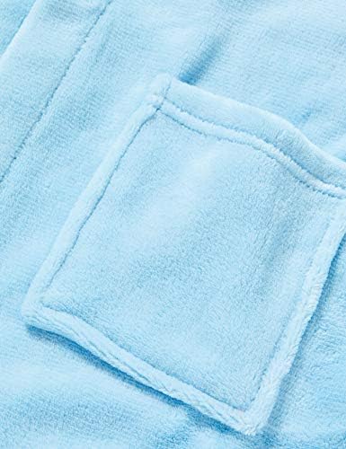 Playshoes Unisex Kinder Fleece-Bademantel Morgenmantel 122-128 bleu, 122-128 bleu