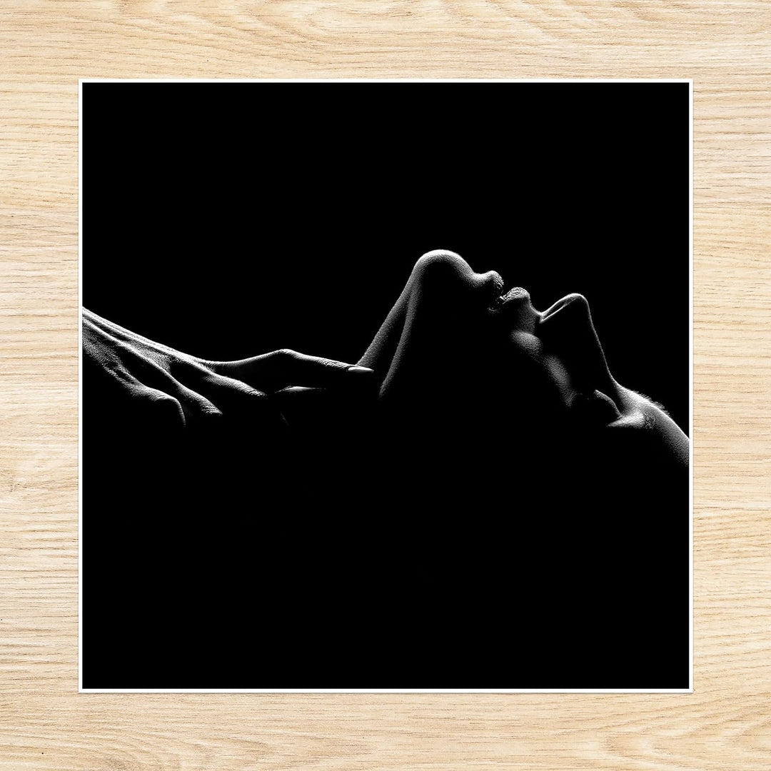 wandmotiv24 Poster als Wanddeko, Grösse 50x50cm, sinnliches Foto, Gesicht, Körper, Frau, Model, Sexy