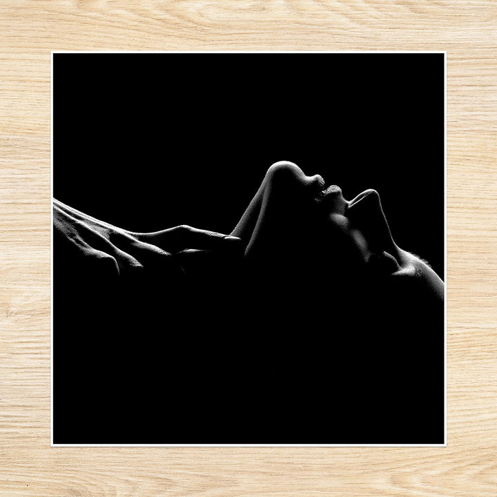 wandmotiv24 Poster als Wanddeko, Grösse 50x50cm, sinnliches Foto, Gesicht, Körper, Frau, Model, Sexy