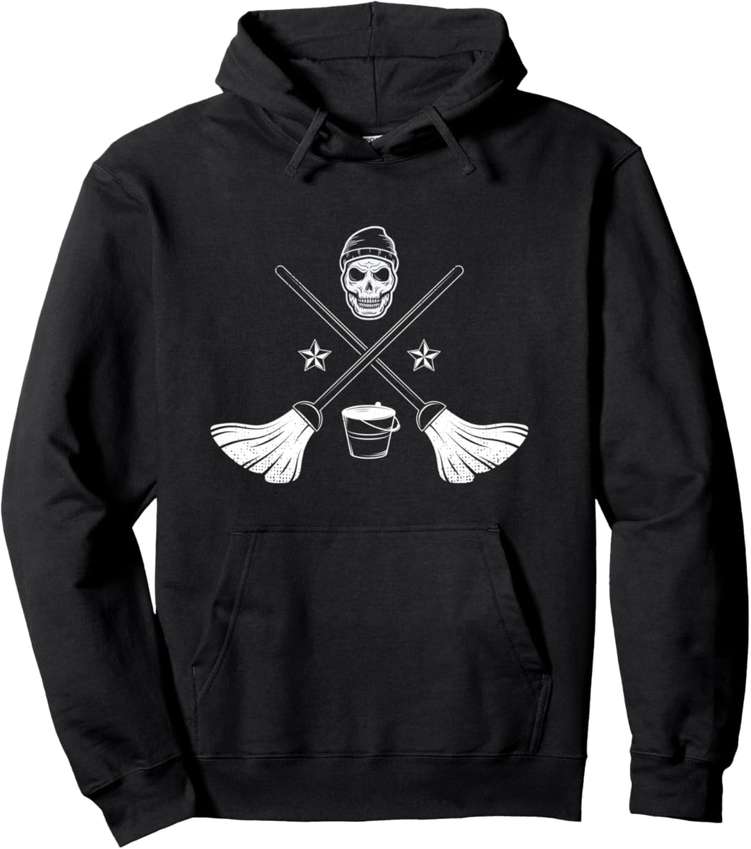 Crossed mops cool school custodian janitor gift Pullover Hoodie