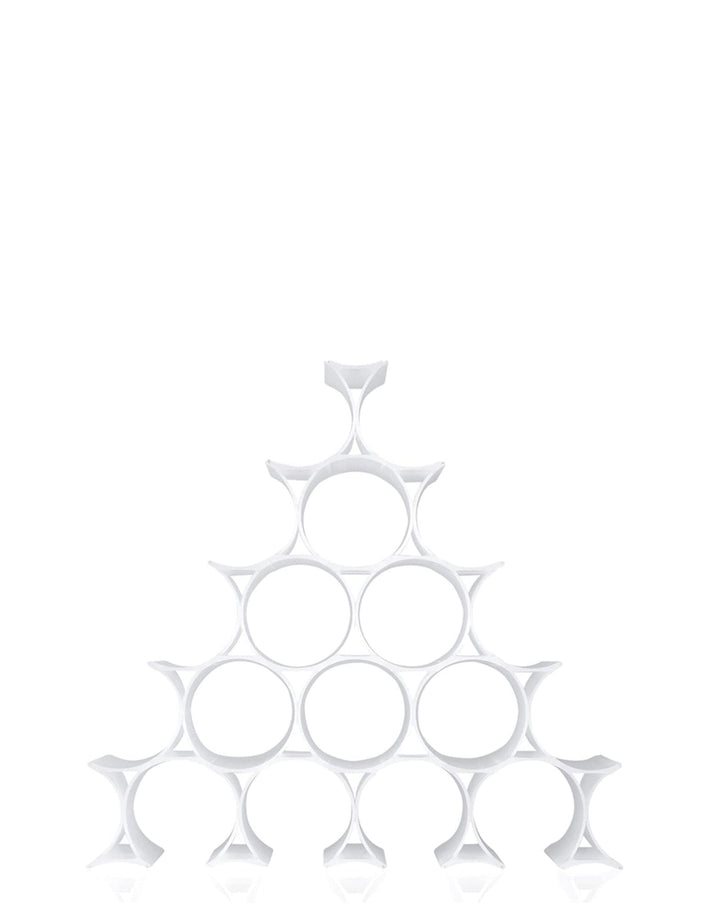 Kartell Infinity Flaschenregal, Plastik, opalino, 14.5 x 9.5 x 5.7 cm Bianco, Bianco