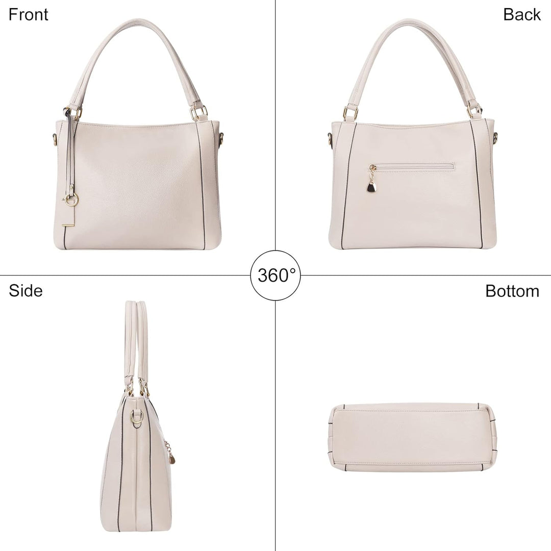 HAWEE Mode Damen Handtasche aus Weiches PU-Leder Umhängetasche Grosse Schultertasche mit Reissversch