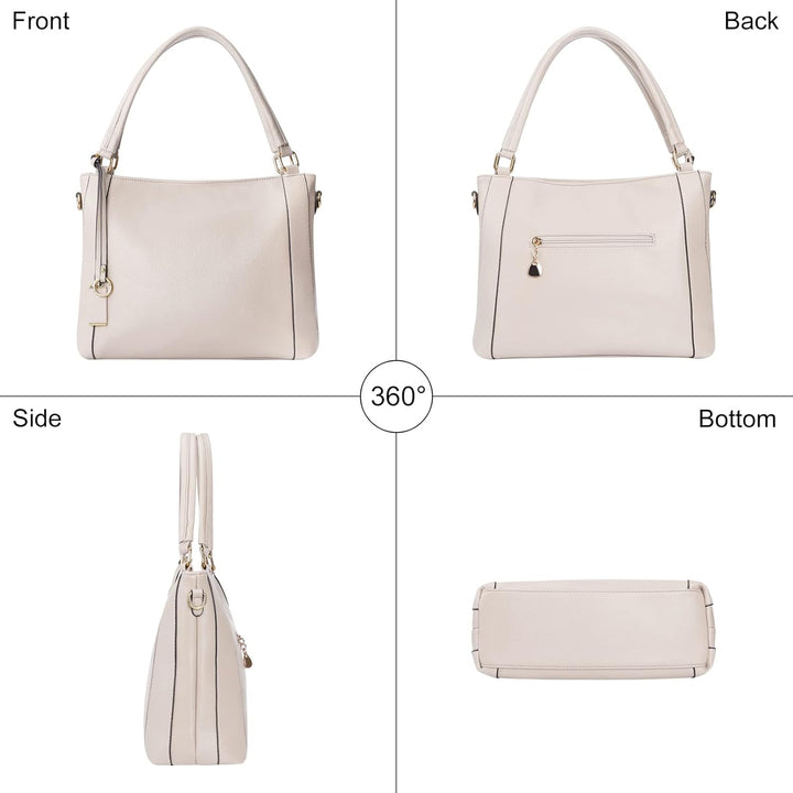 HAWEE Mode Damen Handtasche aus Weiches PU-Leder Umhängetasche Grosse Schultertasche mit Reissversch