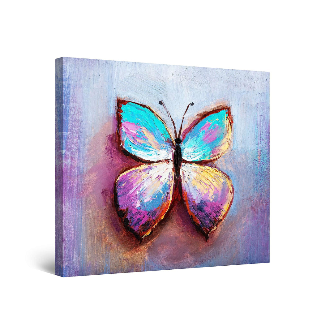 Startonight Bilder Schmetterling der Freiheit in Lila und Blau - Leinwandbilder Moderne Kunst - Tier