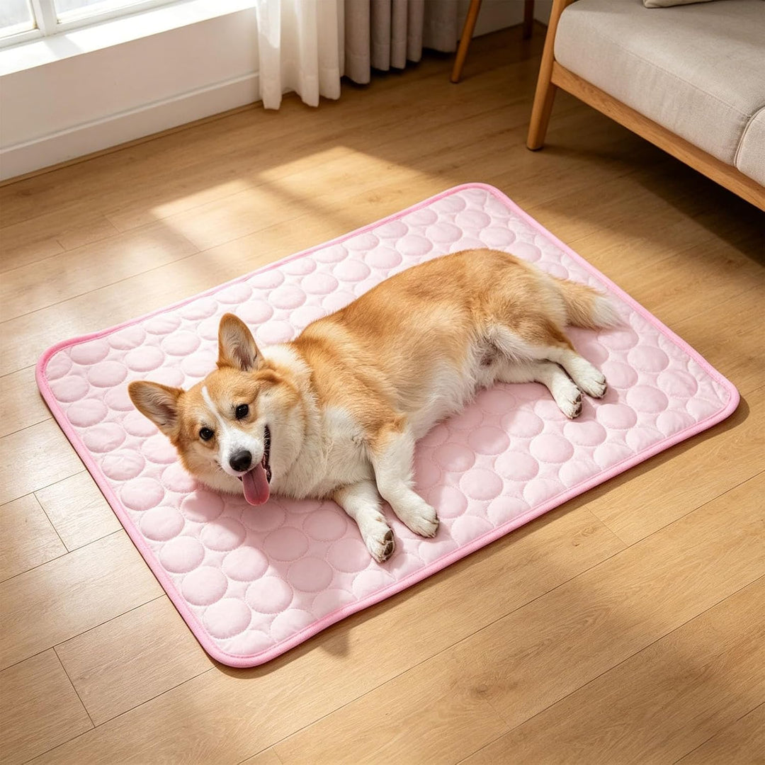 Kühlmatte SelbstküHlend für Hund Und Katze, Dünn Kühldecke Hund Sommer Hundematte Bett Kühldecke Rut