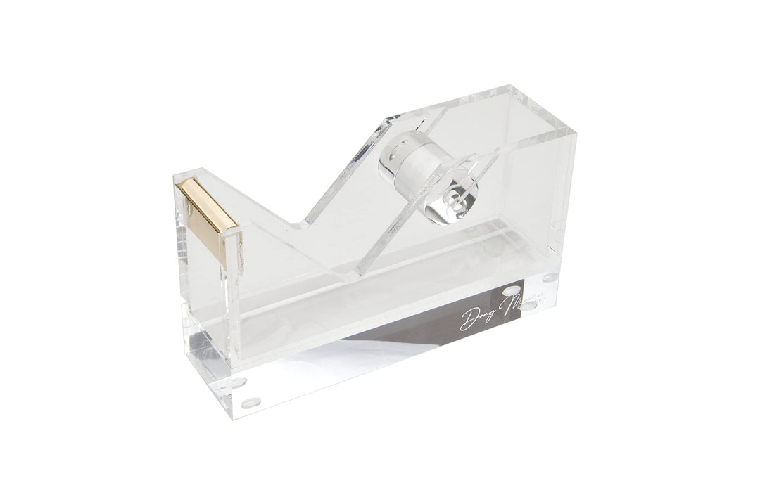 Dany Marcus Klebebandabroller, eleganter, grosser Tischabroller aus transparentem Acryl (Transparent