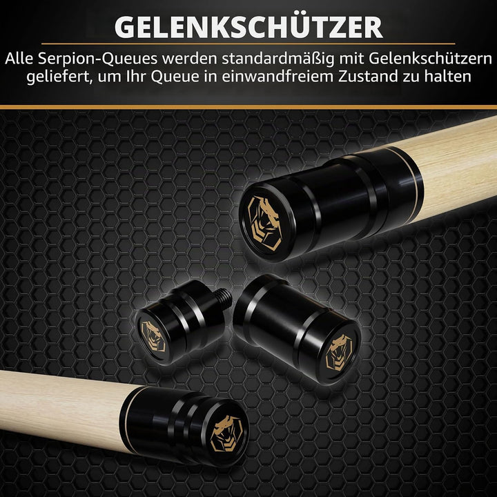 Pool Cue Stick 100% Canadian Maple Wood. Professional Billiard Pool Cue Stick with Hard Case and Joi