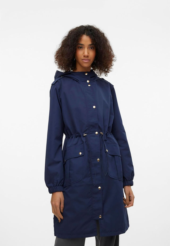 VERO MODA Female Langer Parka VMZOASOFIA Parka | Parka S Navy Blazer, S Navy Blazer