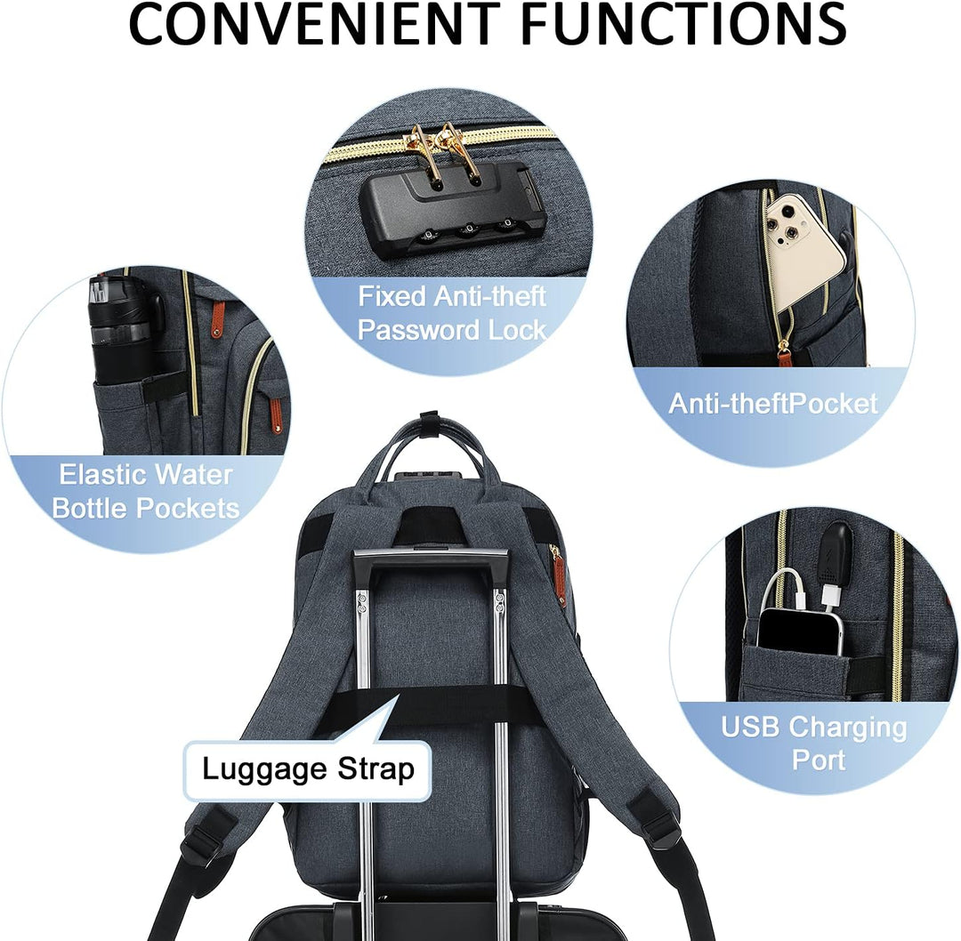 LOVEVOOK Rucksack Damen Anti-Diebstahl mit laptopfach und codiertes Schloss, damen rucksack mit USB
