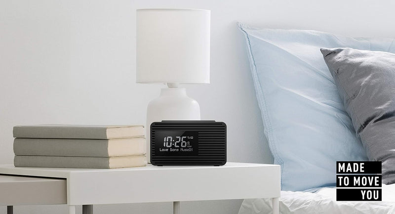 Panasonic RC-D8EG-K Radiowecker DAB+ (USB Ladefunktion, Snooze-Taste, Sleeptimer, Favoritentaste) sc