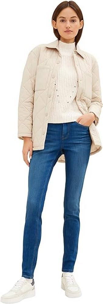 TOM TAILOR Denim Damen Nela Extra Skinny Jeans 25W / 30L 10119 - Used Mid Stone Blue Denim, 25W / 30