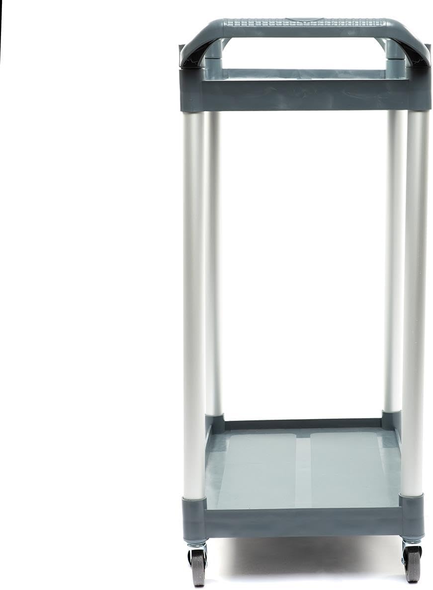Servierwagen Kunststoff mit Rollen - 2 Böden - Tragfähigkeit 50 kg pro Boden - 80 x 43 x 96 cm - Tra