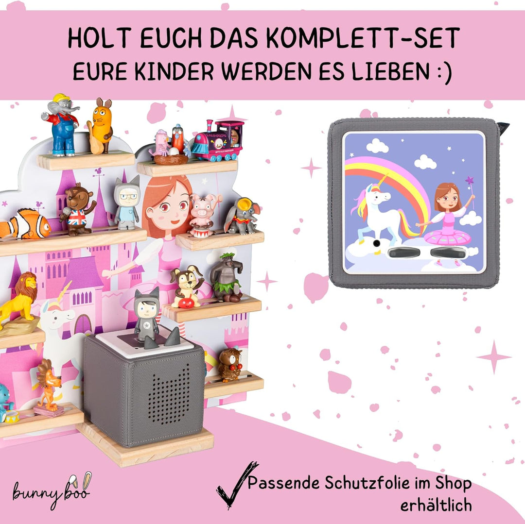 bunnyboo Toniebox Regal - für Toniebox und Figuren - ausreichend Platz für bis zu 25 Tonie Figuren u