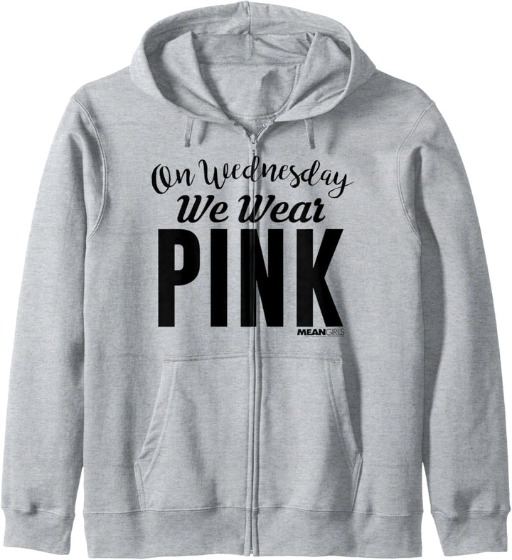 Mean Girls On Wednesday We Wear Pink Big Bold Text Kapuzenjacke