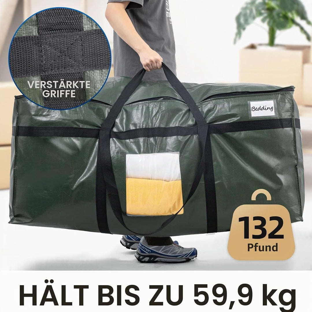 TAILI Extra grosse Umzugstasche für den Umzug, Lagerung Kleidung Steppdecke Bettwäsche Decken Bettde