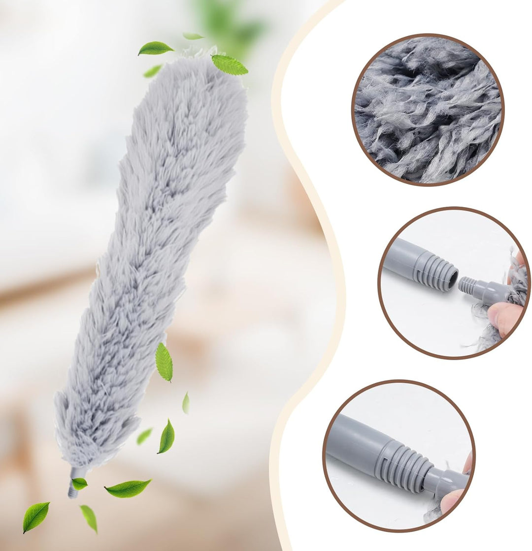 Gutter Reinigungsbürste Kit, Ausziehbare Dachbürste, Gebogenes Designwerkzeug, Geeignet für die Rein