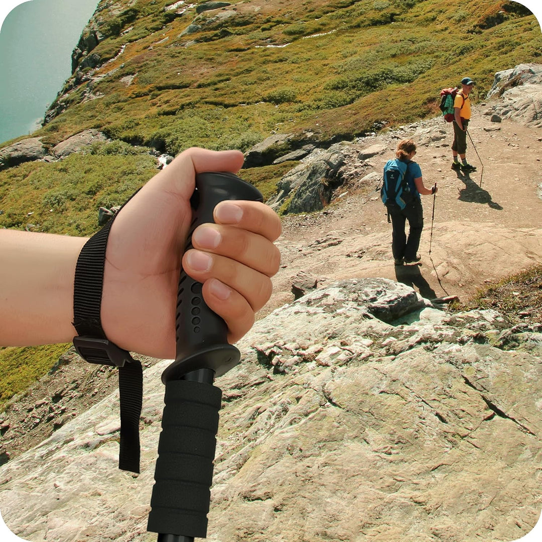 Nordic Walking Stöcke aus Aluminium, Teleskopische Wanderstöcke Verstellbar 64-134 cm, Leichte Walki