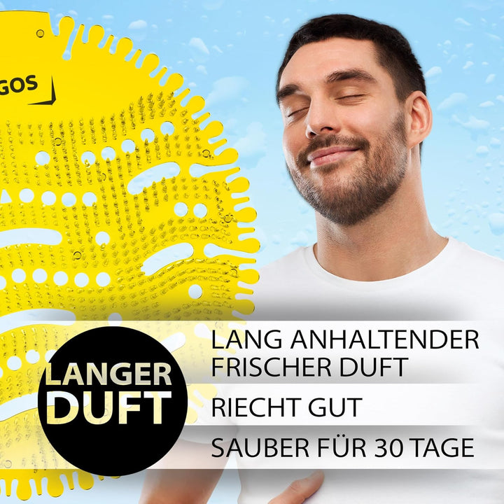 (12er-Pack) Spargos Urinalsieb mit Duft Urinal Stein, Spritzschutz Geruchsschutz für Toiletten im Ba