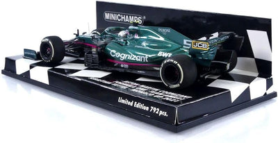 Minichamps 417210605 1:43 Aston Martin Cognizant Formula One Team AMR21-Sebastian Vettel-Monaco GP 2