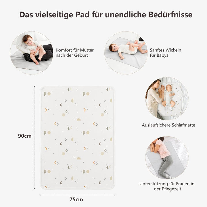 Susurration 2er Pack Bettunterlage Wasserdicht Kinder 75x90 cm Waschbar Unterlage Bett Weich Nässesc