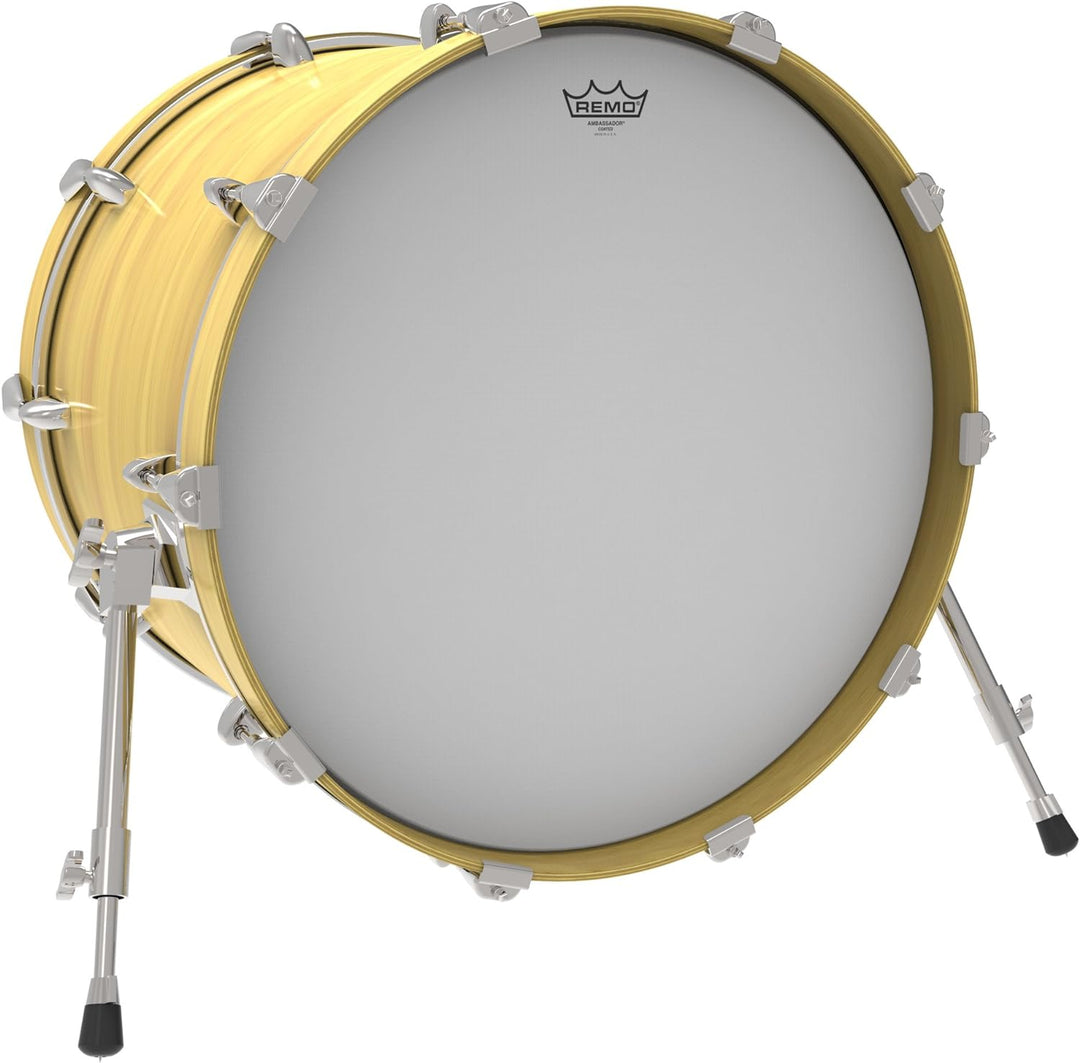 Remo Schlagzeugfell Drum Head Ambassador Weiss aufgeraut, coated Bassdrum 22" BR-1122-00 22" Ambassa