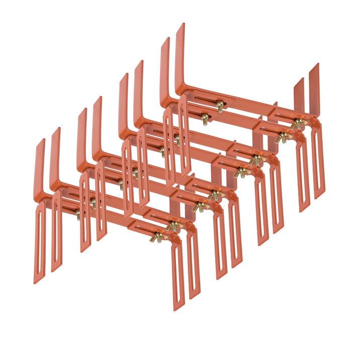 BigDean 8 Stück Blumenkastenhalter terrakotta Standard H-Form Kasten Halter Balkonkastenhalter Terra