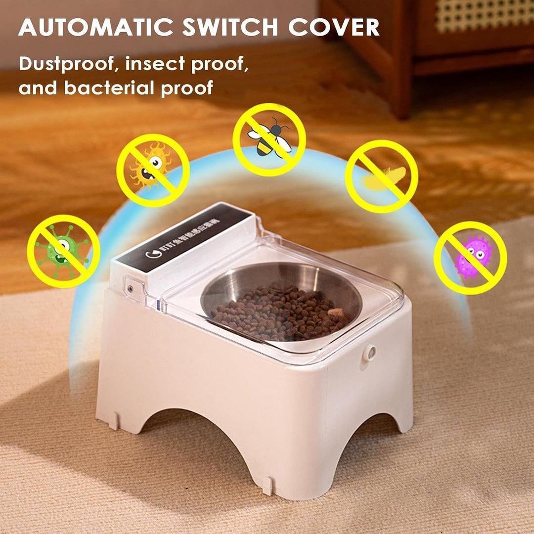 Katzennapf Smart Feeder Mit Infrarot Sensor Automatischer Deckel Katzen- Katzennapf,für Kätzchen Inn