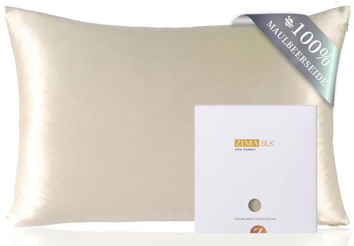 ZIMASILK Kissenbezug aus 100% Seide für Haare und Haut. Doppelseitige 19 Momme Reine Maulbeerseide K