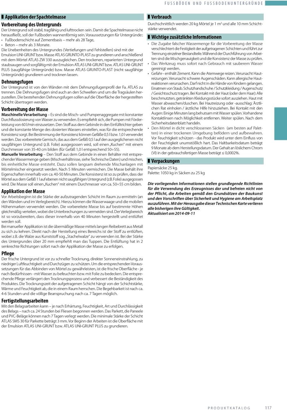 Schnellbindende, selbstnivellierende Ausgleichmasse (3-30 mm) 30 N/mm²