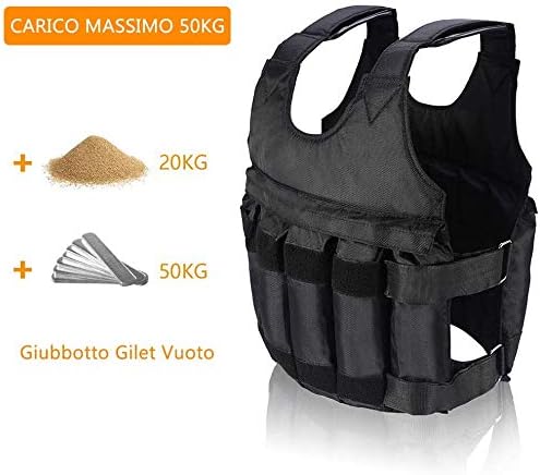 Verstellbare Gewichtsweste, Gewichtstrainingsweste Boxtrainingsweste Fitnesstrainingsweste. 20kg / 5