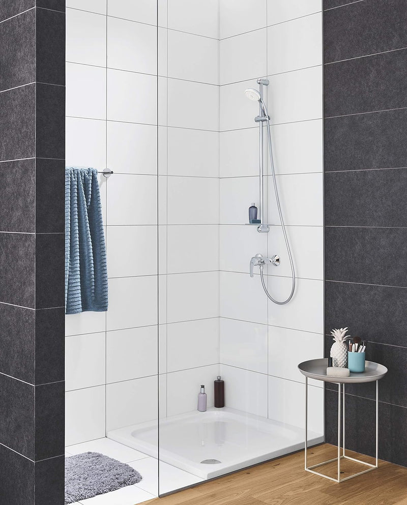 Grohe Tempesta 100, Brausen und Duschsysteme - Brausestangenset, 3 Strahlarten, Chrom, 27796001 Brau