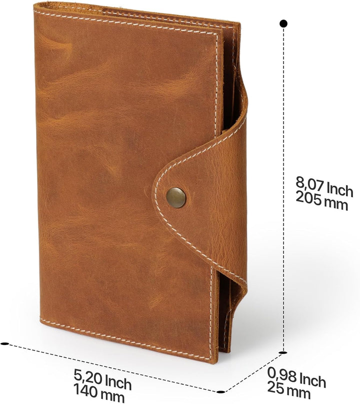 Londo Echtleder Schreibmappe Konferenzmappe mit Notizblock Notizblock und Schloss Kamel M, Kamel M