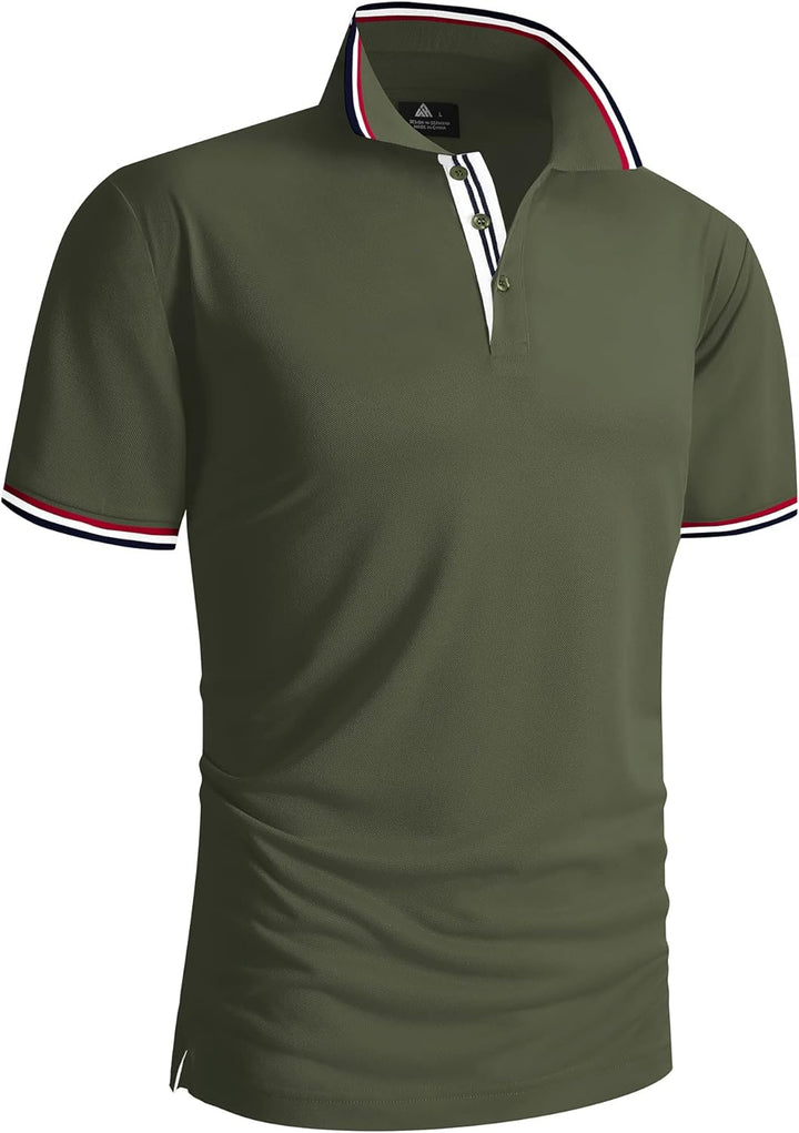 SPEEDRUN Polo Shirt Tshirt Herren Kurzarm Polohemd für Herren mit Brusttasche Slim Fit Sommer Schnel