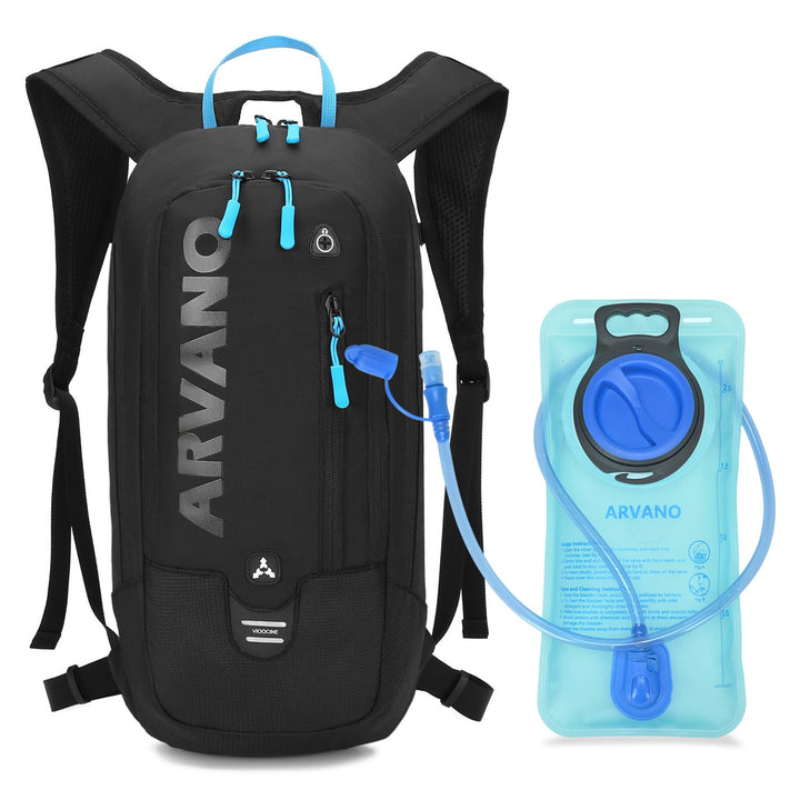 6L Fahrradrucksack mit 2L Trinkblase, Trinkrucksack Leicht &amp; Atmungsaktiv, Mountainbike Rucksack mit
