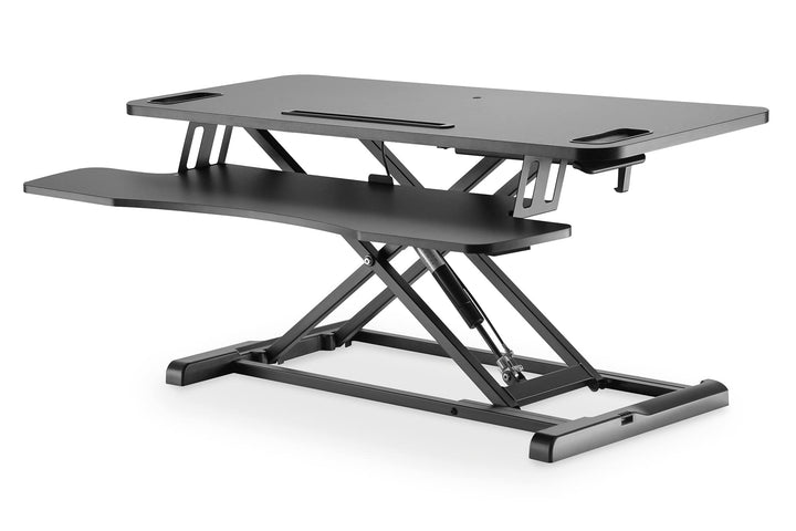 DIGITUS DA-90380-1 Höhenverstellbarer Sitz/Steh Arbeitsplatz, Schwarz