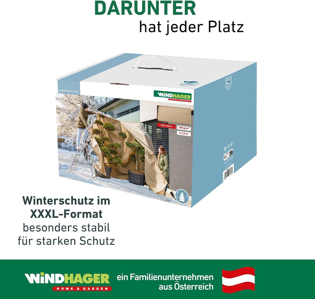 Windhager Winter-Vlieshaube Superprotect XXXL, Kälteschutz, Frostschutz für Pflanzen, Abdeckvlies, 3