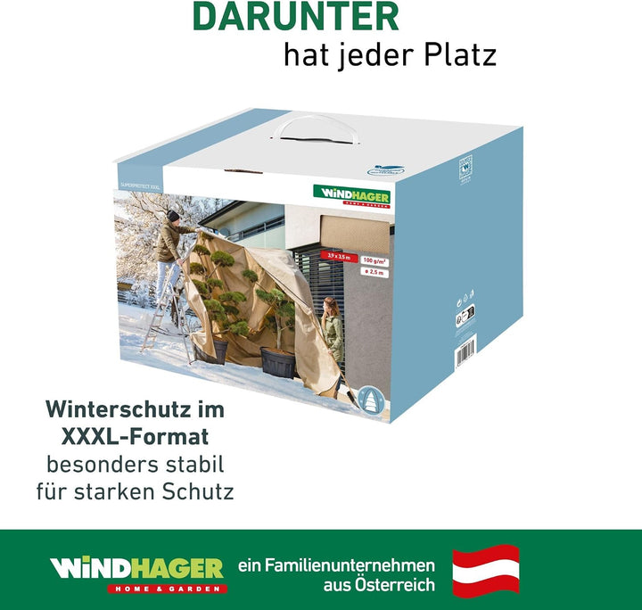 Windhager Winter-Vlieshaube Superprotect XXXL, Kälteschutz, Frostschutz für Pflanzen, Abdeckvlies, 3