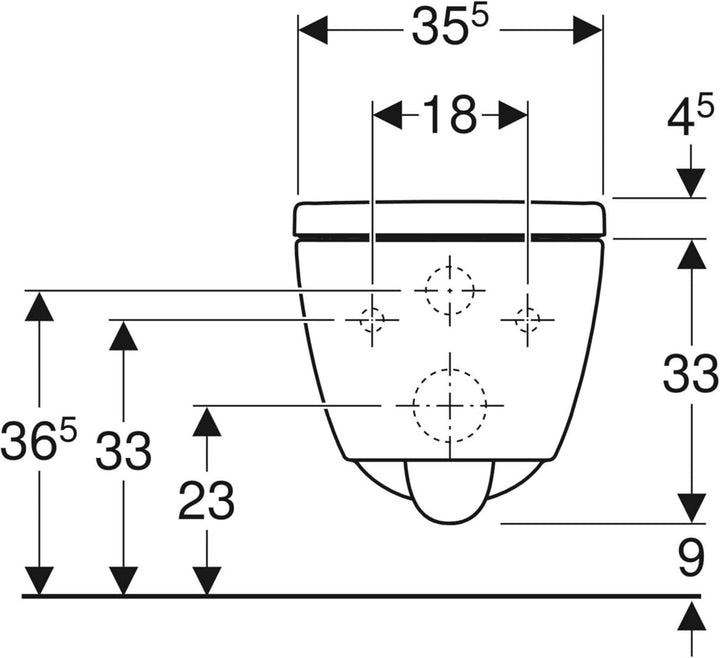 Geberit iCon Pack Wand-WC 35,5x53x37,5 cm Rimfree Weiss Weiss 35.5x53x37.5 cm, Weiss 35.5x53x37.5 cm
