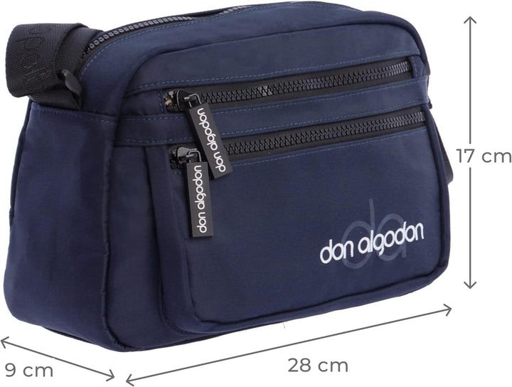 DON ALGODON Damen Zeno Umhängetaschen, 25 x 9 x 17 cm Marineblau, Marineblau