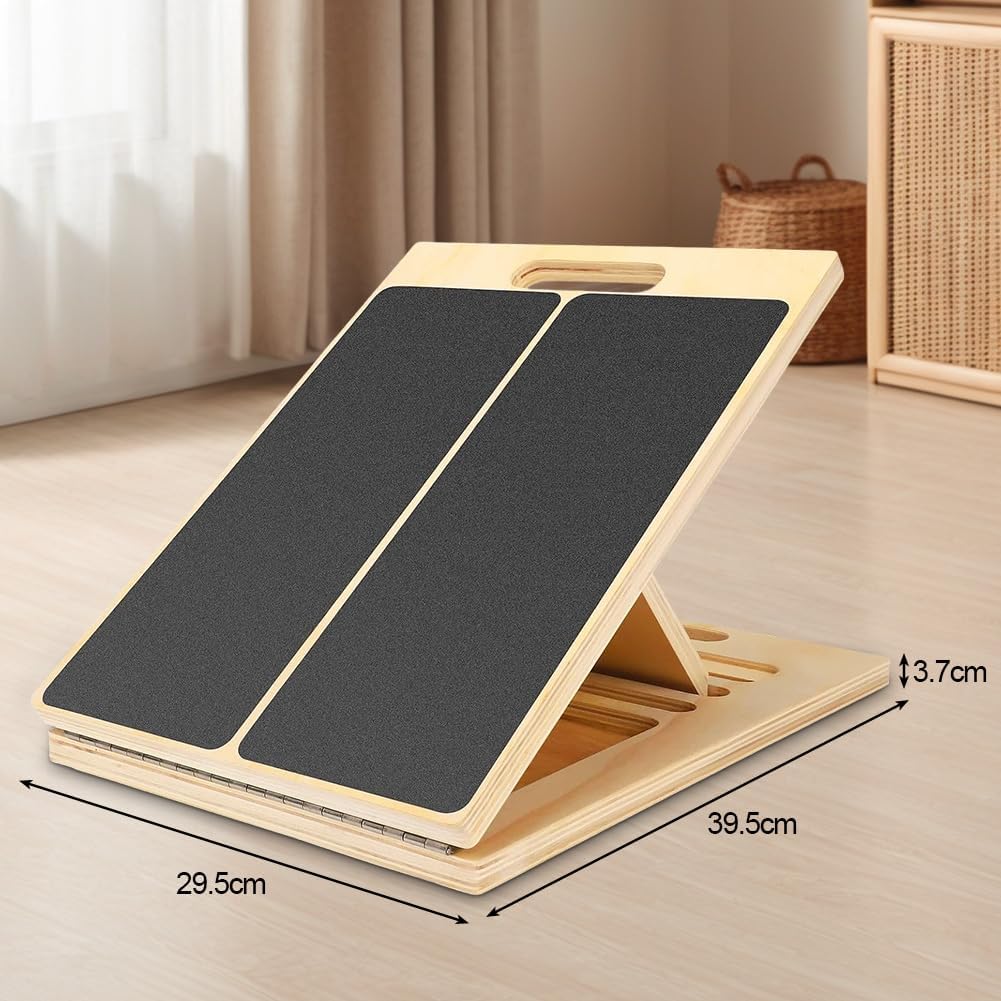 Wadendehner aus Holz, Balance Board aus Holz, Tragbares Schrägbrett, Verstellbar Wadenstrecker mit T