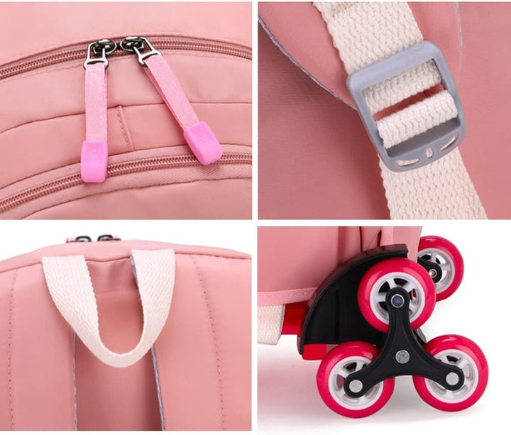 Trolley Schultaschen Rucksack Kinder Rollen Schultasche Trolley Tasche Schulrucksack mit Rädern für