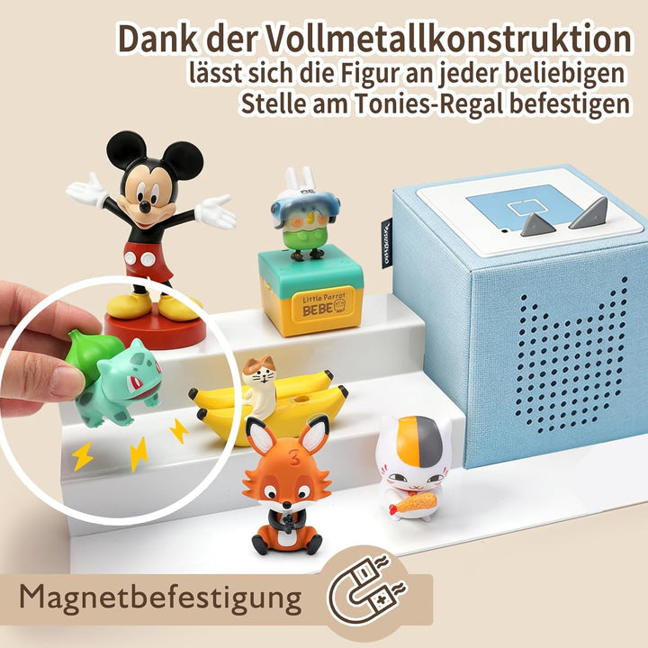 Tonie Regal als Einsatz für IKEA KALLAX, Vollständig magnetisches Toniebox Regal für 20 Figuren + Bo