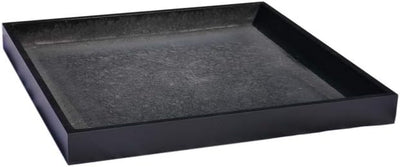 eastwest pflanzkübel Untersetzer Bassin aus Hochleistungs-Fiberglas in schwarz, quadratisch - Grösse