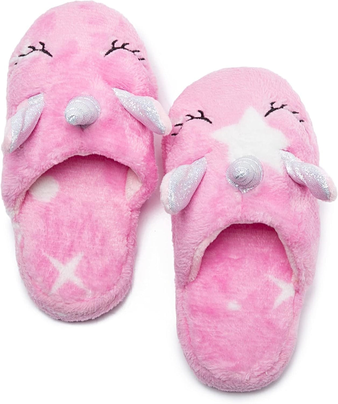 Piefry Weicher Einhorn-Bademantel mit Kapuze für Mädchen mit Einhorn-Pantoffeln, Augenbinde und Stir