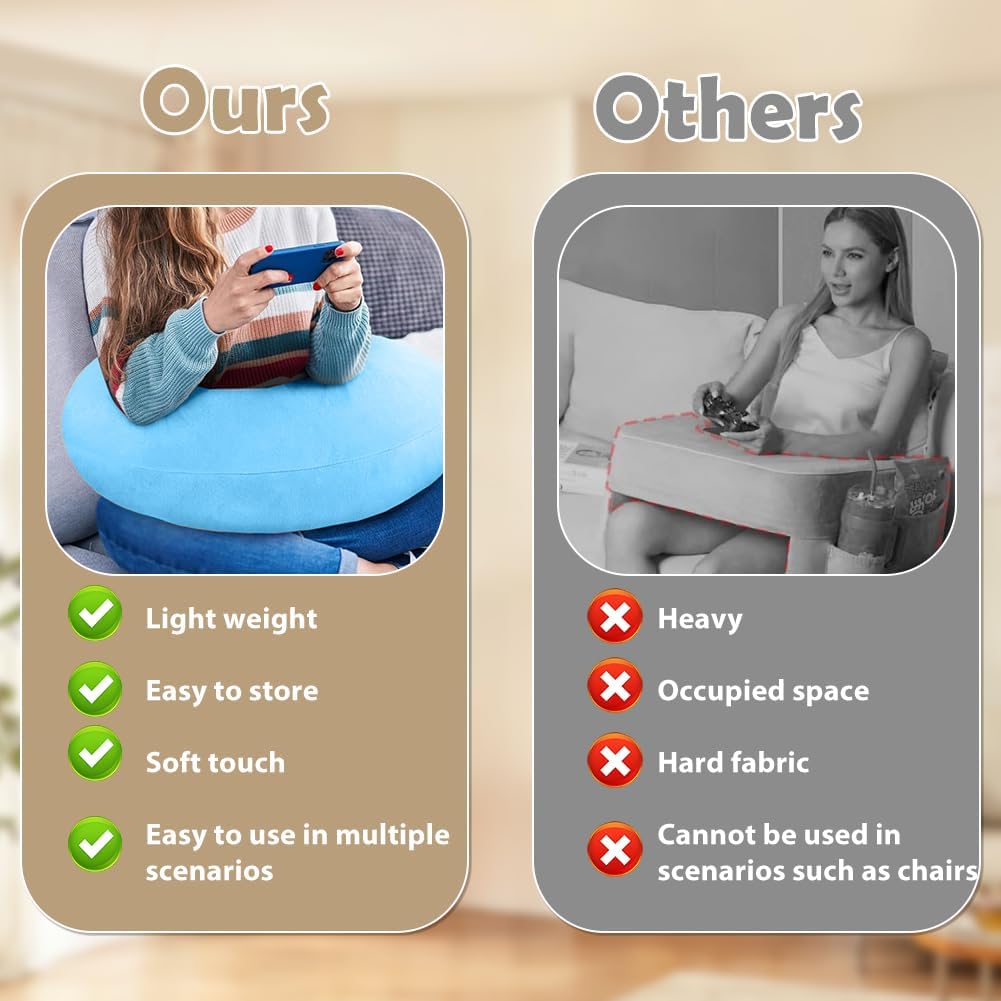 Lesekissen für Gaming, Yuragim Armlehne Unterstützung Bücherkissen, U-förmiges Lap Kissen Ergonomisc
