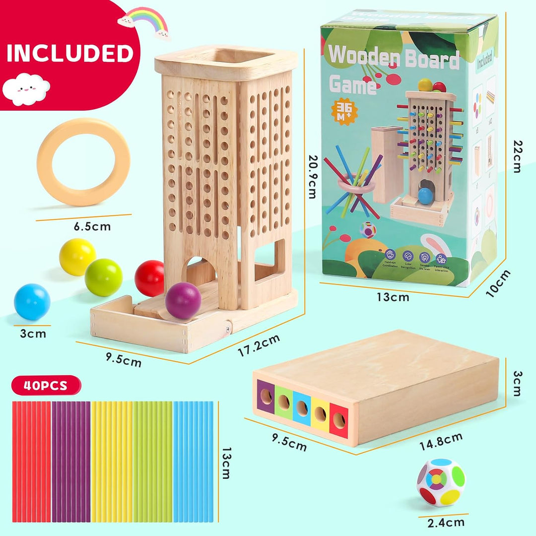 Akokie Montessori Spielzeug ab 3 Jahre Spiele ab 3 4 5 Jahren 3-IN-1 Brettspiele Lernspiele ab 4 Jah