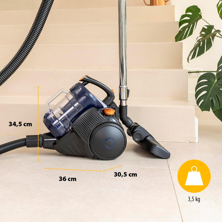 Tristar Multi Zyklon Staubsauger – Beutellos – 18 m Reichweite – 2,8 L Volumen – 700 W Motor – Einst